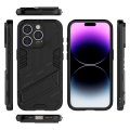 Lenuo Punk-Casing For iPhone 15 Pro Back Cover Eight-Color Anti-Fall And Anti-Slip Phone Bracket Lens Protection Cover Lovers Case. 