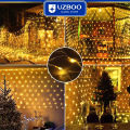 UZBOO 220V String Lights Outdoor Christmas Net Lights LED Mesh String Light Connectable Light for Garden Tree Bushes For Holiday Wedding Party Decorations Bedroom Indoor Outdoor Decor. 
