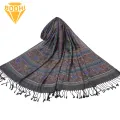 Plant Flower Patterned Wrap Stylish Floral Jacquard Shawl with Tassel Detail Perfect for Spring Autumn for Versatile Wrap Bright Color Women Wrap. 
