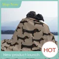 Badger Sausage Dog Lovers Blanket Fleece Spring Warm Flannel Dachshund Throw Blankets for Sofa Outdoor Bedroom Bedspread. 