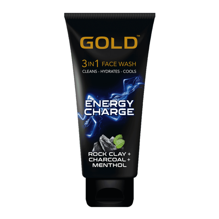 Gold 3 In 1 Face Wash - Energy Charge - 50Ml