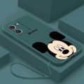 Xiaomi Redmi 13C 12C Luxury Cute Mickey Mouse Casing Matte Liquid Silicon Back TPU Soft Case Cover. 