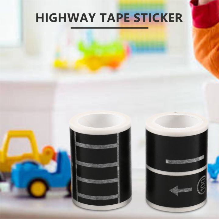 Railway%20Highway%20Road%20Tape%204%20Rolls%204.8cmx5M%20Sticker%20Traffic%20Road%20Adhesive%20Masking%20Tape%20Road%20for%20Kids%20DIY%20Toy%20Car%20Play%20-%20Image%208