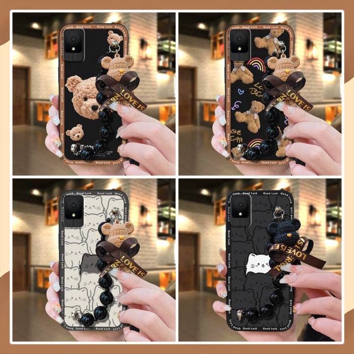 Dirt-resistant%20silicone%20Phone%20Case%20For%20TCL%20502/T432J%20Waterproof%20phone%20case%20Simplicity%20Bear%20bracelet%20cute%20Back%20Cover%20-%20Image%204