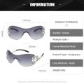 KLASSNUM Y2k Rimless Sunglasses Women Stylish Gradient Lens Outdoor Shades Trendy Luxury Brand Design Metal Frame Eyewear Goggle. 