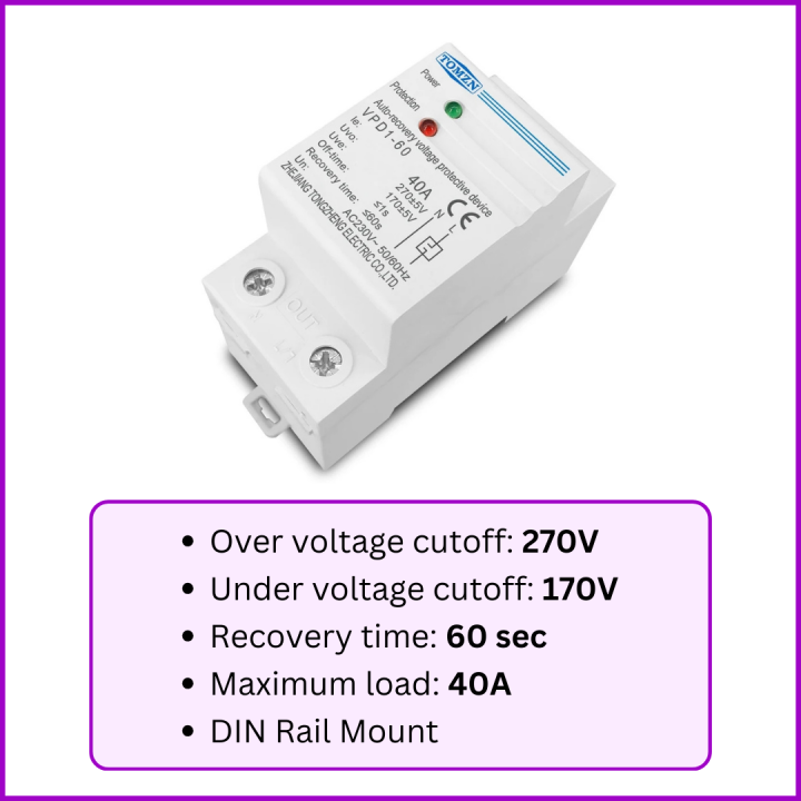 Power%20Guard%20Refrigerator%20TV%20Fridge%20Guard%20High%20Over%20Voltage%20Protector%20UPS%20DIN%20Rail%20Mount%20-%20Image%203