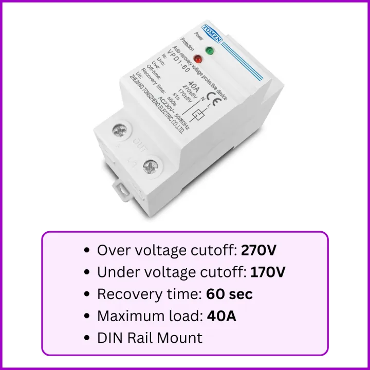 Power%20Guard%20Refrigerator%20TV%20Fridge%20Guard%20High%20Over%20Voltage%20Protector%20UPS%20DIN%20Rail%20Mount%20-%20Image%203