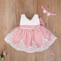 0-2Y Baby Girl Christmas Xmas Dress Princess Girls Cute Bowknot Party Gown Dresses The cotton content is greater than 50%. 