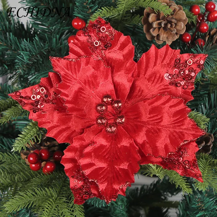 Durable%20Artificial%20Flowers%20for%20Christmas%20Sparkling%20Christmas%20Glitter%20Artificial%20Flower%20Red%20Golden%20White%20Holiday%20Decoration%20Reusable%20Wired%20Xmas%20Tree%20Wreath%20Fake%20Flower%20Party%20Supplies%20Artificial%20-%20Image%207