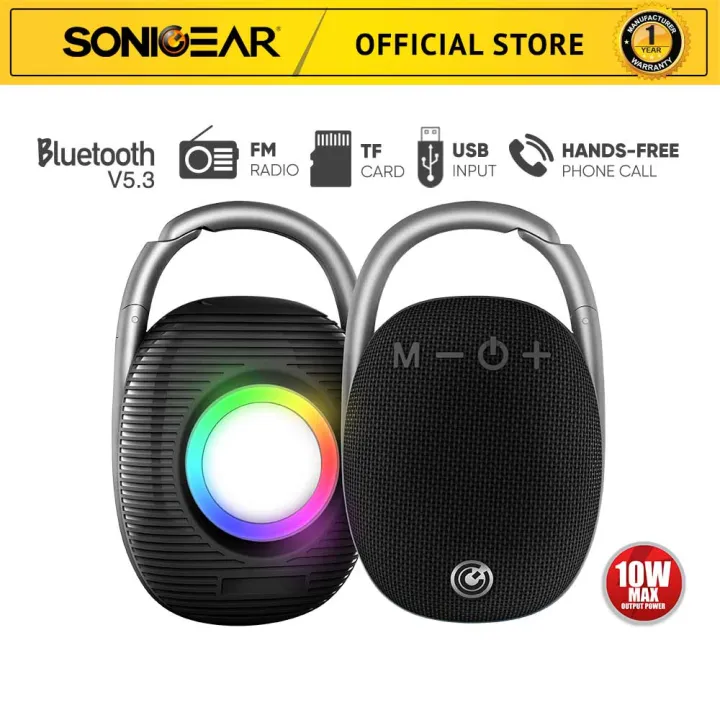 SONICGEAR SONICGO! CLIPZ | PORTABLE WIRELESS SPEAKER