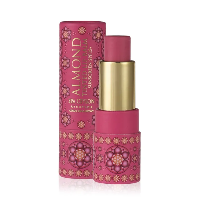 Almond Tinted Lip Balm - Lotus SPF 15+