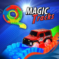 Magic Track truck city fun track For Kids Racing Cart and Track Variety Tracker toy 56 Pieces, 85 cm. 