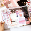RHS Online 64PCS Basic Material Set Stickers Tape Memo Paper Card Journal Planner Diary Scrapbook. 