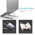Foldable Aluminum Laptop Stand Adjustable Ergonomic Desktop Holder for 11-17 inch Laptops. 