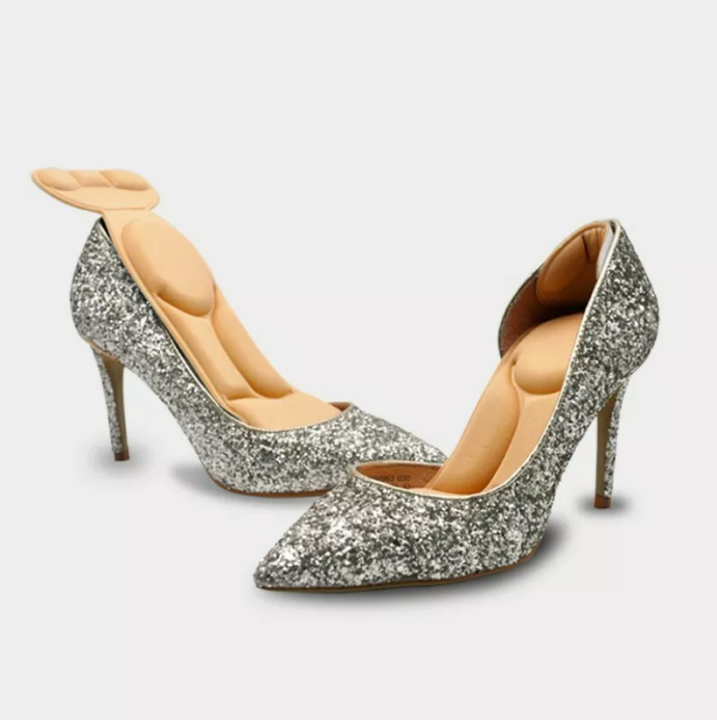 4D Memory Foam Insoles for High Heels, Soft Heel Grips, AntiSlip