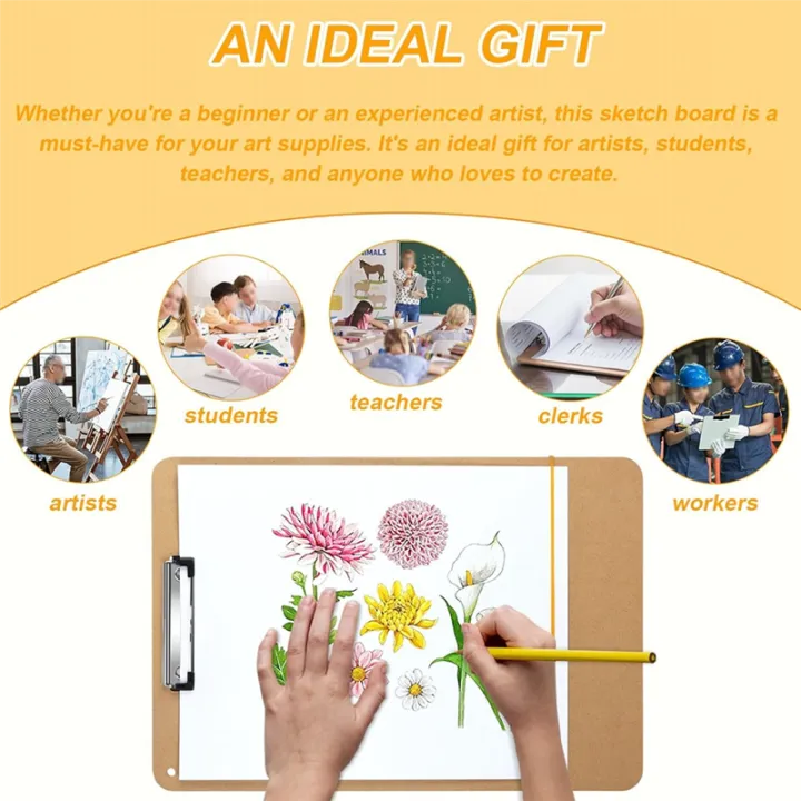A3%20Drawing%20Board,%2046x36cm%20Portable%20Art%20Clipboard%20with%20Sturdy%20Clip%20-%20Image%204