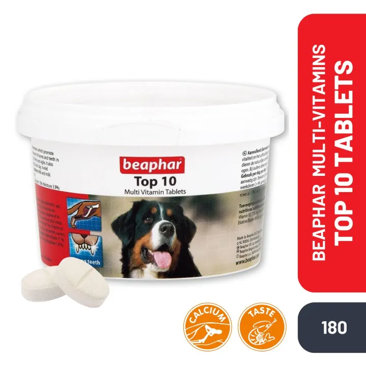 Beaphar Top 10 Multi Vitamin Tablets For Dogs(180 Tablets)