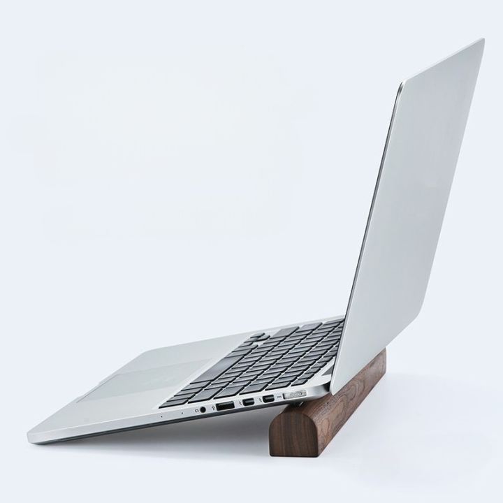 Portable Solid Walnut Laptop Stand – Minimalist Elevated Wooden Riser ...