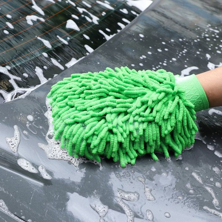 Double-sided Car Wash Gloves Washing Wiper Glove Microfiber Car Kitchen Cleaning Towel Car Wash Cloth
