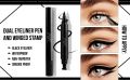 AYA Dual Eyeliner Pen and Winged Stamp for Wing Cat Eye, Waterproof Long Lasting Smudge Transfer proof Eye Makeup Black, 3.5 ml (FROM INDIA SAB). 