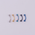 6/8/10mm Surgical Steel Ball Eyebrow Piercing Curved Lip Ring Snug Earring. 