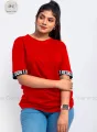 Don't Regret Sleeve Print Baggy T-shirt. 