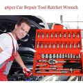 Tool Set with Ratchet Wrench, 46 pcs Hand Tool kit Long Handle Screwdriver Set For Car, Bike, Cycle Repairing, DIY Projects, Home & Automobile Vehicle Service Repair Tool. 