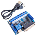 MACH3 Interface Board CNC 5 Axis with Optocoupler Adapter Stepper Motor Driver + USB Cable. 