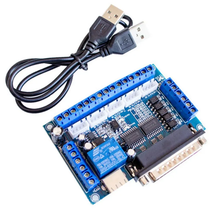 MACH3%20Interface%20Board%20CNC%205%20Axis%20with%20Optocoupler%20Adapter%20Stepper%20Motor%20Driver%20+%20USB%20Cable%20-%20Image%205