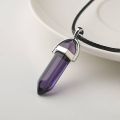 Energy Stone Spirit Pendulum Crystal Hexagonal Column ing Pendant Necklace Men Women Amulet Jewelry. 