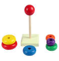 Wooden Rainbow Tower Ring Stacking Stack Up Educational Toys. 