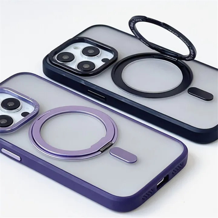 HOCE%20Magnetic%20Invisible%20Bracket%20Phone%20Cases%20For%20iPhone%2017%2016%2015%2014%2013%2012%2011%20Pro%20Max%2014%2015%20Plus%20MagSafe%20Case%20Rotation%20Metal%20Holder%20Stand%20Matte%20Transparent%20Frosted%20Cover%20-%20Image%206