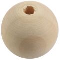 30x Natural Ball Wood Spacer Beads 25mm(1inch) -Jewellery Making Findings,DIY Crafts Wood Color. 