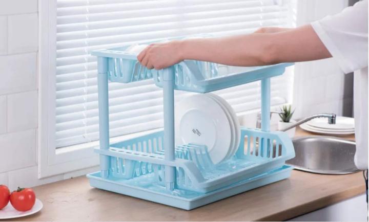 Plastic%202-Tier%20Durable%20Dish%20Dryer%20Rack%20for%20Kitchen%20Organizer%20Storage%20Space%20Saver%20Shelf%20Utensils%20Holder%20Tableware%20Drainer%20Over%20The%20Sink%20Rack%20Easy%20Adjustable%20-%20Image%204