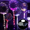 Led Helium Balloons, BOBO LED Light Up Balloon With 3M Led String Lights For Birthday Wedding Balloons Christmas Party Balloons Decorative Light Balloon 18". 