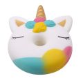1 Jumbo Kawaii Unicorn Donut Squishy Cake Bread Squishies Cream Scented Slow Rising Squeeze Toy Kids Xmas Birthday Gift 13*9 CM. 