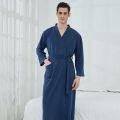 Bathrobe for Men Woman Long Absorbent Terry Bath Robe Kimono Men Towel Bathrobe Solid Sleepwear Women Dressing Gown. 