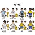 【Essential Good Item】TV6501 Compatible with LEGO World Cup Soccer Stars Brazil King Messi Ronaldo Building Blocks Minifigures. 