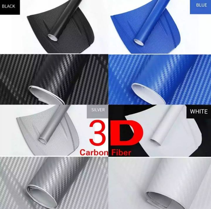 30 x 100 cm 3D Black Carbon Fiber Vinyl Car Wrap Sheet Roll Film Car Stickers Decals Motorcycle Car Styling Accessories