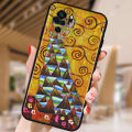 Kiss By Gustav Klimt For Xiaomi Redmi Note 12 11 11T 10 9 8 7 6 5 4 Pro 5G 4G Silicone Soft Shockproof Black Phone Case. 