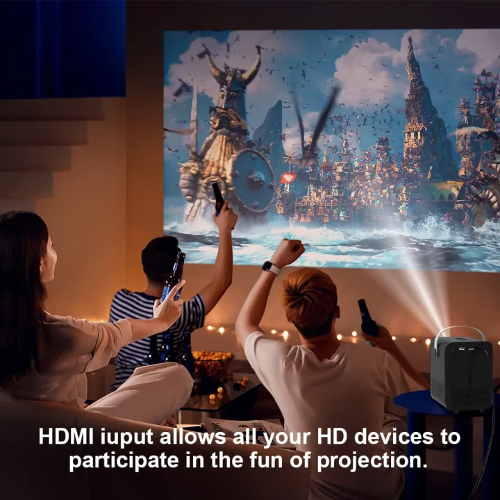 HONGTOP%20Android%20Smart%20Mini%20Projector%20300ANSI%20Lumen%20Portable%20Projector%204K%20with%20WIFI%20Bluetooth%201080P%20Home%20Movie%20Theater%20Beamer%20Smart%20Projector%206W%20Dual%20Stereo%20Speakers%201080P%20Home%20Theater%20200%20Inch%20Giant%20Screen%20Black%204GB%2064GB%20ABS%20for%20Indoor%20Video%20Projector%20-%20Image%205