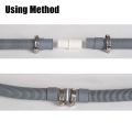 1/2Set Durable Strong Reliable Connection Drain Hose Connector with 2 Clamps Tube Fitting Washer Hose Adapter Kit For 20mm Inner Dia Tube For Washing Machine Water Pipe Washer Extension Adapter. 