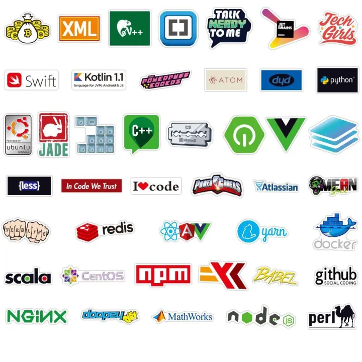 20/40pcs%20Programming%20Stickers%20Languages%20Internet%20Icon%20Logo%20Stickers%20for%20Laptop%20Scrapbook%20Journal%20Kids%20Girls%20Boys%20Stickers%20-%20Image%205