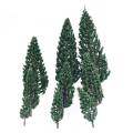 30Pcs 1.9 Inch - 6.3 Inch Train Set Scenery Landscape Model Pyramidal Trees Scale 1/50. 