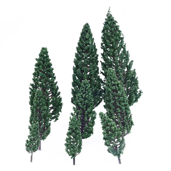 30Pcs%201.9%20Inch%20-%206.3%20Inch%20Train%20Set%20Scenery%20Landscape%20Model%20Pyramidal%20Trees%20Scale%201/50%20-%20Image%204