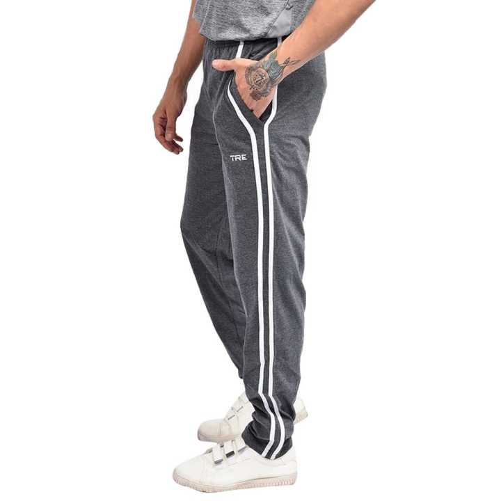 TRE Men's Grey Cotton Sports Track Pant - Bottom