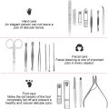 7PCS 9PCS 16PCS 19PCS Set Manicure Set Professional Nail Clippers Kit Pedicure Care Tools, Stainless Steel Grooming Tools With Travel Case for Travel & Home. 