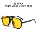 2381A 2 In 1 Polarized Night Vision Optical Magnetic Clip on Sunglasses Frames Clip on Sun Glasses Frame Prescription Eyeglasses. 