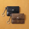 Portable Card Bag Cow Leather Men's And Women's Card Bag Coin Purse Slim Credit Card ID Holder Pocket Wallet For Men And Women Cherry Super Store. 