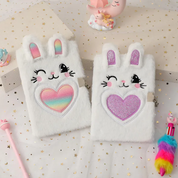 Cute%20Cartoon%20Diary%20Book%20A5%20Notebook%20With%20Lock%20Children's%20Diary%20With%20Lock%20New%20Kids'%20Notebook%20Cute%20Plush%20Diary%20Book%20-%20Image%202